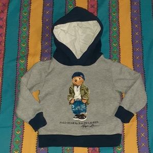 Ralph Lauren Polo Bear Toddler Hoodie Hooded Sweatshirt